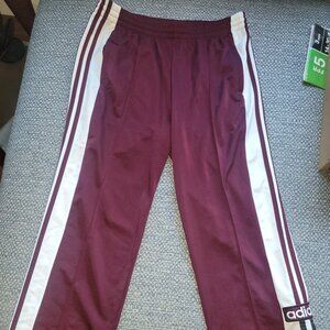 Adidas Originals Adibreak SIDE POPPER Track Pants unisex size Medium Burgundy